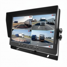 Автомобильный монитор для грузовиков, автобусов, мусоровозов 10 дюймов на 4 камеры с функцией видеорегистратора